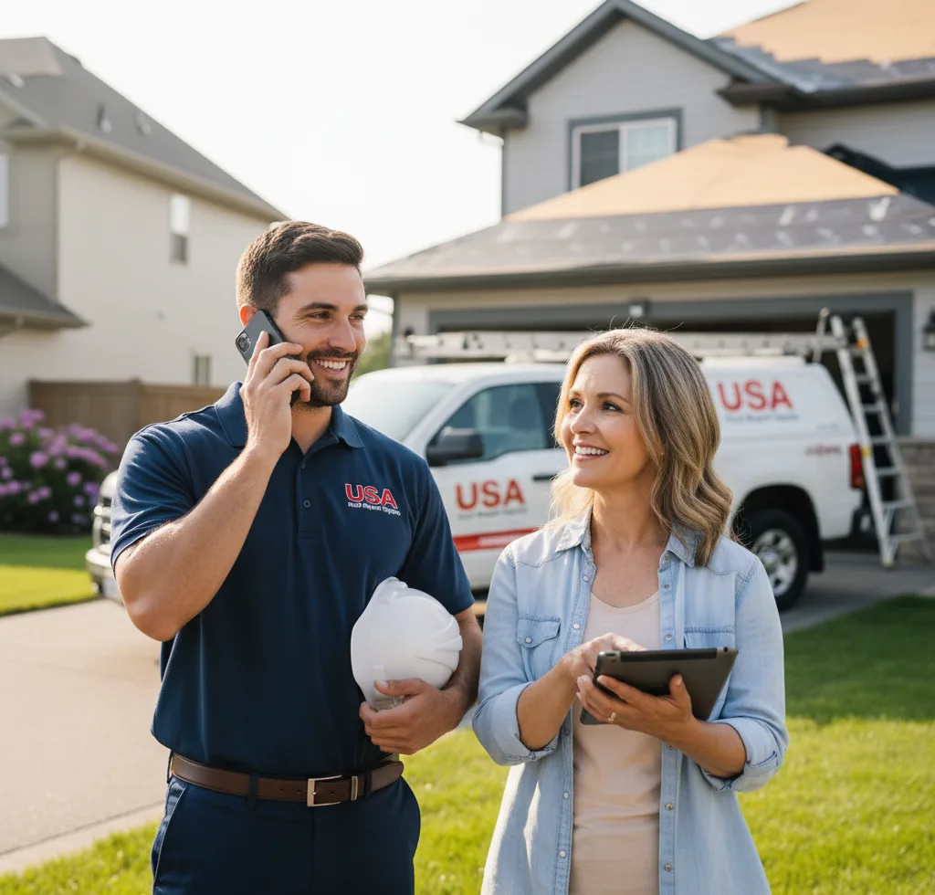 USA Roof Repair Experts customer support in Marlette